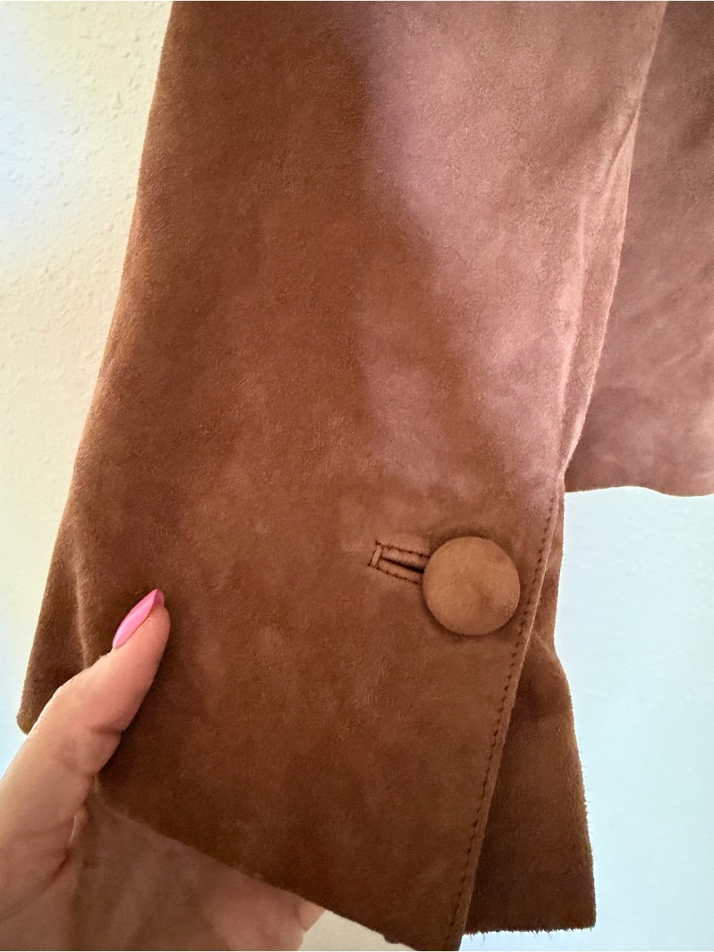 Vintage Austin Reed Brown Suede Leather Blazer Jacket Women’s Size 10 - Picture 5 of 9